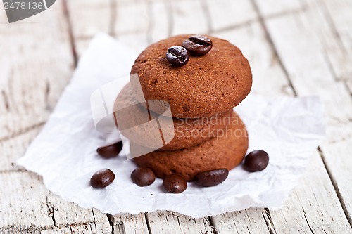 Image of chocolate cookies and coffee beans