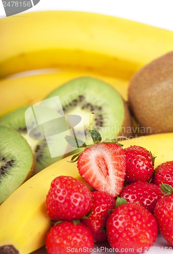 Image of Bananas, kiwi and strawberry