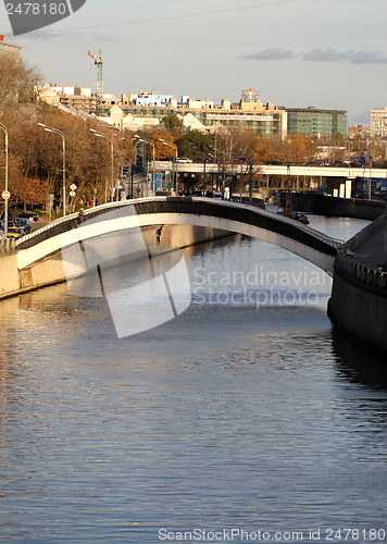Image of Bridge on the River Yauza in Moscow