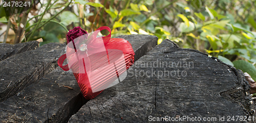 Image of Red wrapped heart