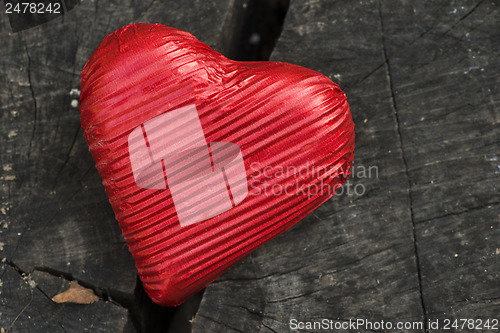 Image of Red wrapped heart