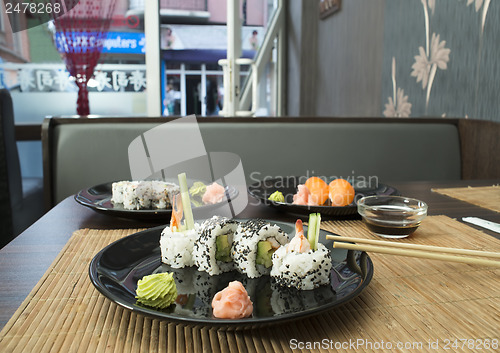 Image of Sushi in restaurant