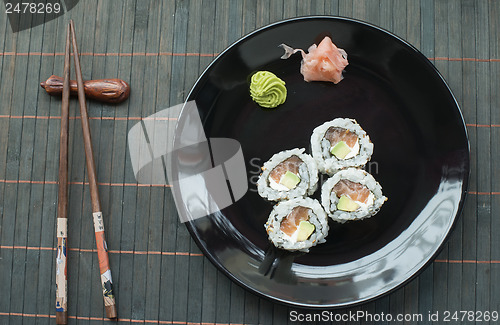 Image of Sushi in restaurant