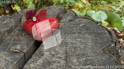 Image of Red wrapped heart
