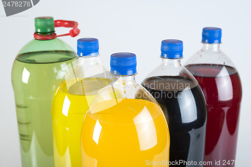 Image of Carbonated drinks in plastic bottles