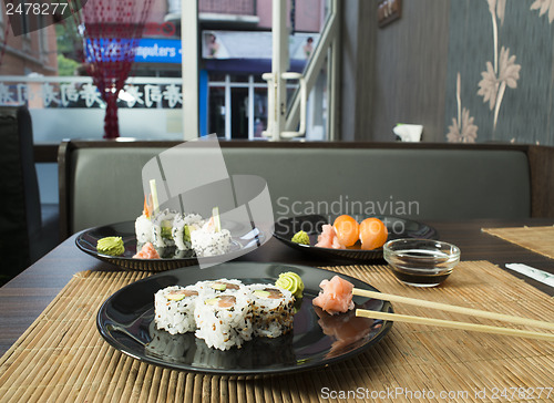 Image of Sushi in restaurant