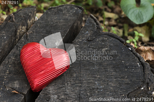 Image of Red wrapped heart