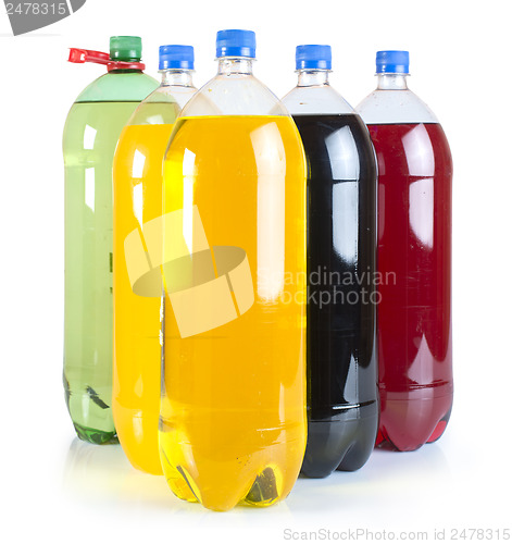 Image of Carbonated drinks in plastic bottles