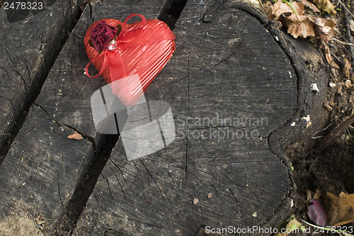 Image of Red wrapped heart