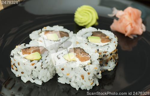 Image of Close up sushi in plate