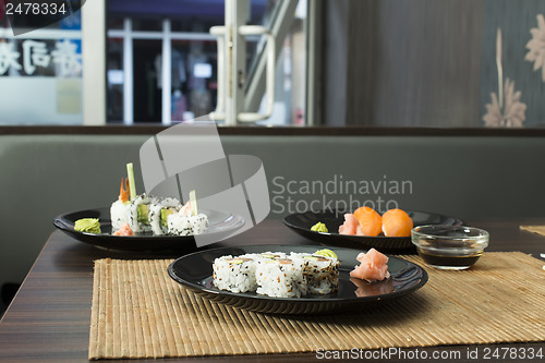 Image of Sushi in restaurant