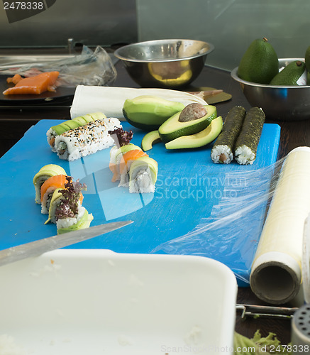 Image of Making sushi