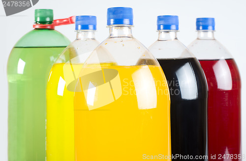 Image of Carbonated drinks in plastic bottles