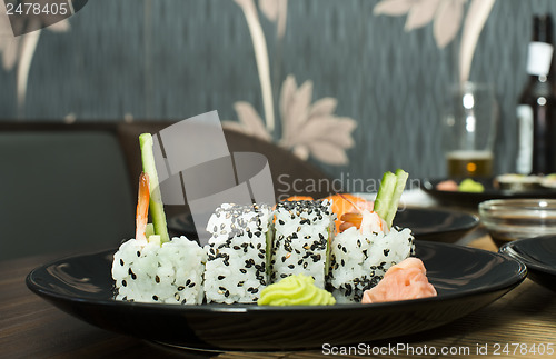 Image of Sushi in restaurant