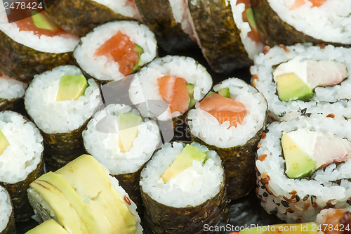 Image of Close up sushi in plate