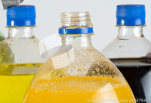 Image of Carbonated drinks in plastic bottles