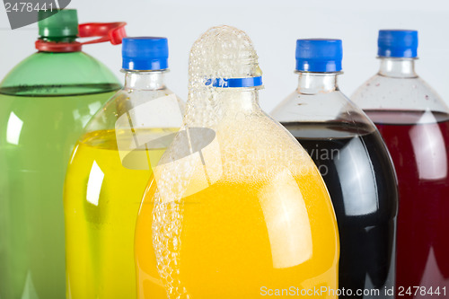 Image of Carbonated drinks in plastic bottles