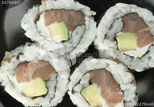 Image of Close up sushi in plate