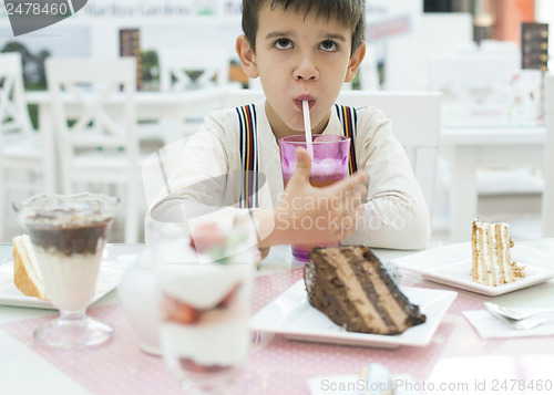 Image of Child drink lemonade