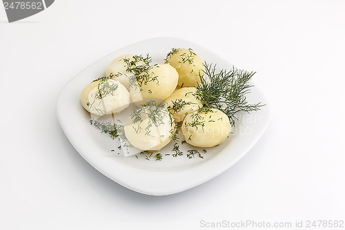 Image of Boiled potatoes with dill