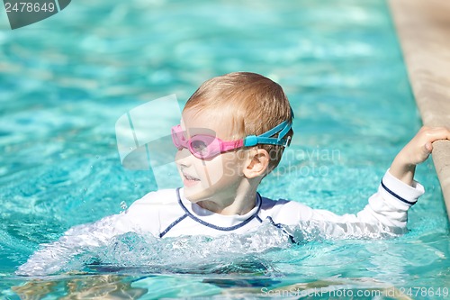 Image of boy at swimming pool