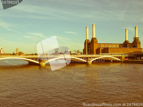 Image of Retro looking Battersea Powerstation London