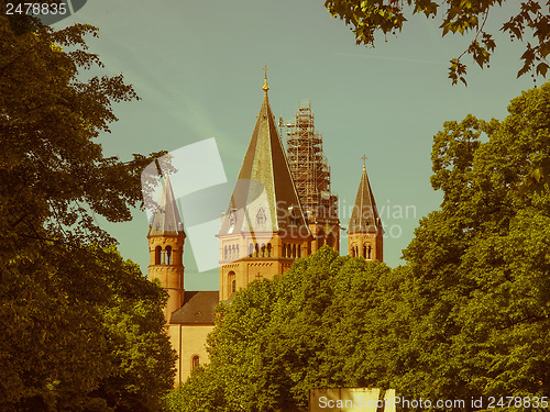 Image of Retro looking Mainz Cathedral