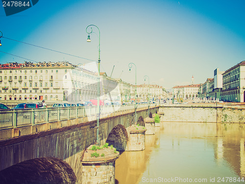 Image of Retro look Piazza Vittorio, Turin