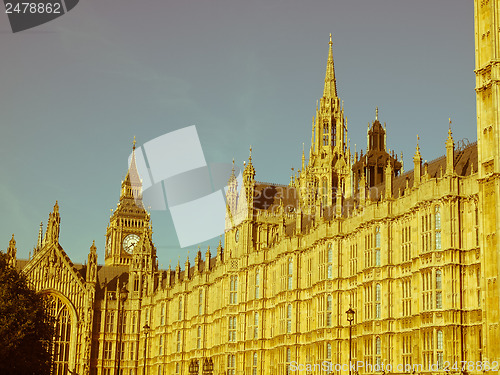 Image of Retro looking Houses of Parliament