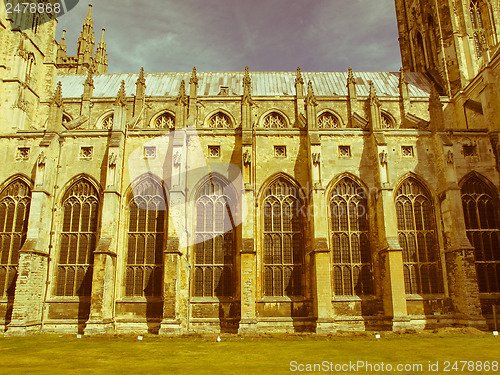 Image of Retro looking Canterbury Cathedral