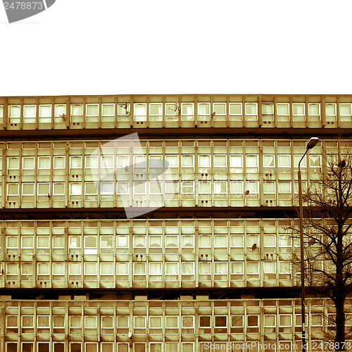 Image of Retro looking Robin Hood Gardens, London