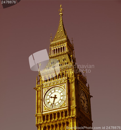 Image of Retro looking Big Ben London