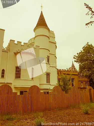 Image of Retro looking Strawberry Hill house