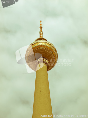Image of Retro looking TV Tower, Berlin