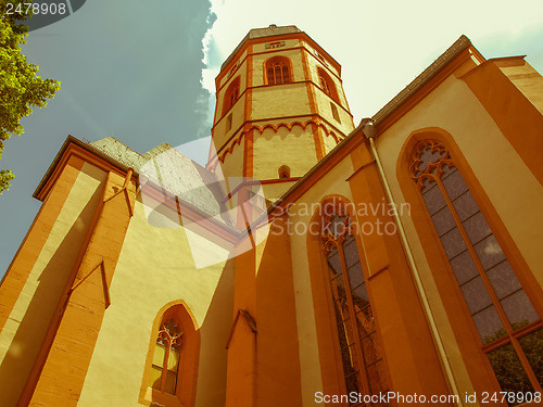 Image of Retro looking St Stephan church Mainz