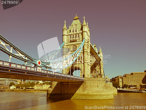 Image of Retro looking Tower Bridge London