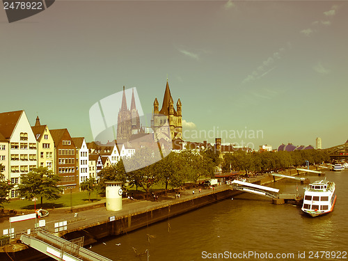 Image of Retro looking Koeln panorama