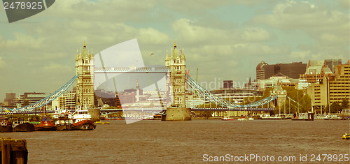 Image of Retro looking Tower Bridge, London