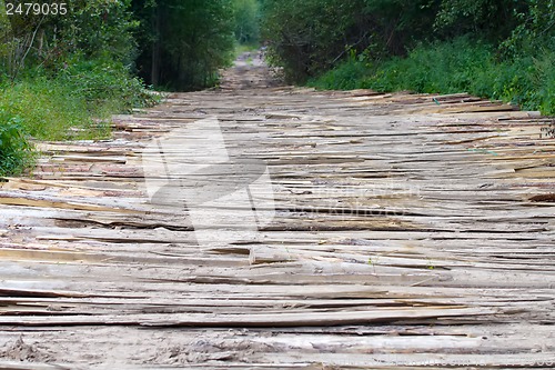 Image of road paved wood