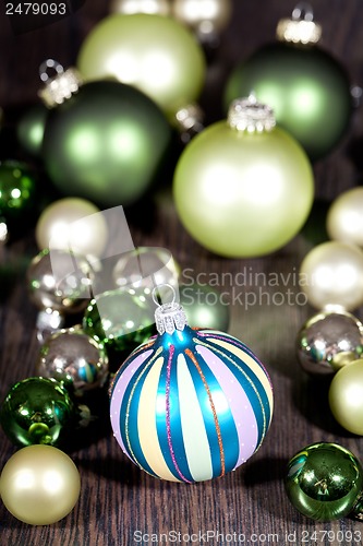Image of festive glitter christmas decoration bauble seasonal