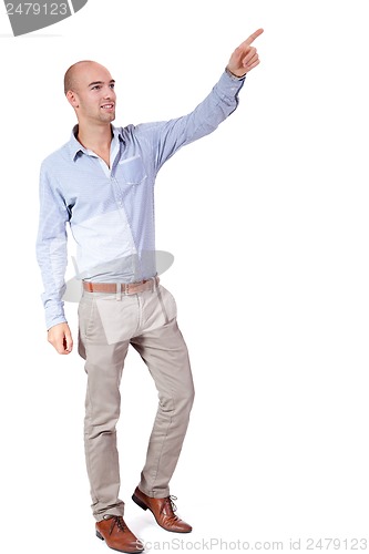 Image of young adult attractive businessman smiling portrait isolated