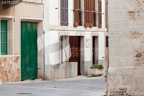 Image of meditteranean street and architectue road summer outdoor