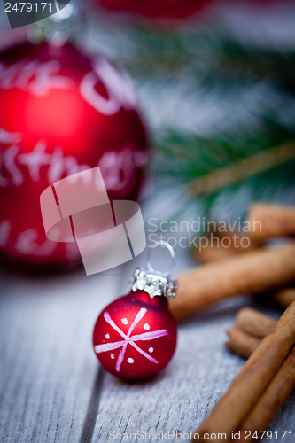 Image of festive glitter christmas decoration bauble seasonal