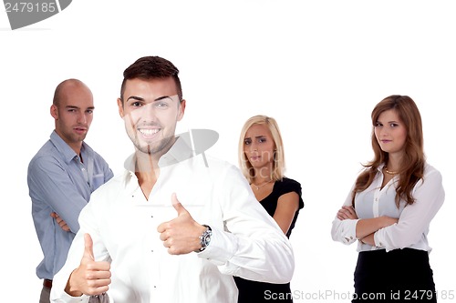 Image of business team diversity happy isolated