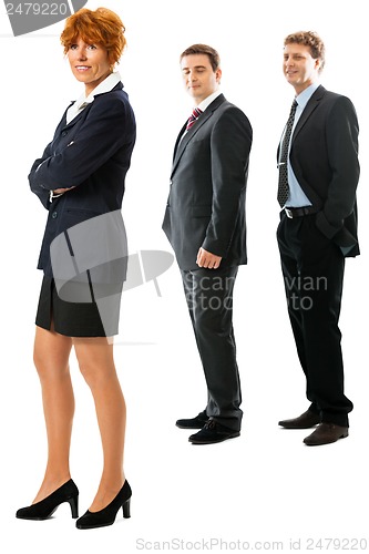 Image of business team diversity happy isolated