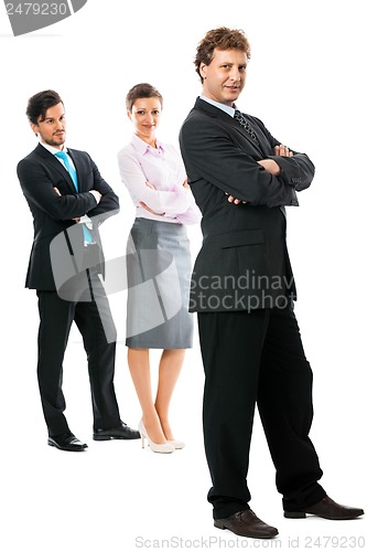 Image of business team diversity happy isolated