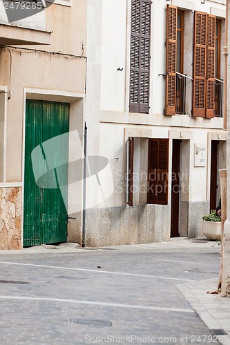 Image of meditteranean street and architectue road summer outdoor