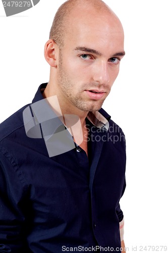 Image of young adult attractive businessman smiling portrait isolated