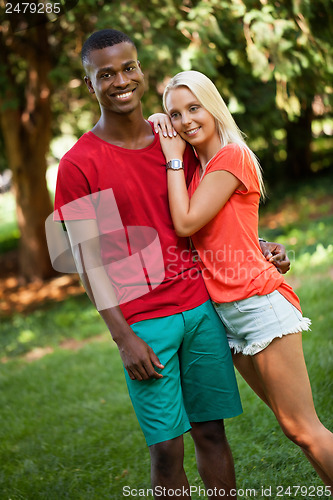 Image of young couple in love summertime fun happiness romance 