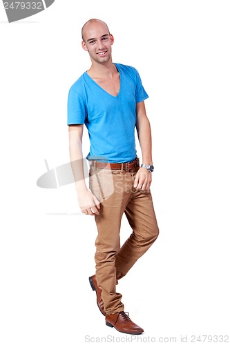 Image of young adult attractive businessman smiling portrait isolated